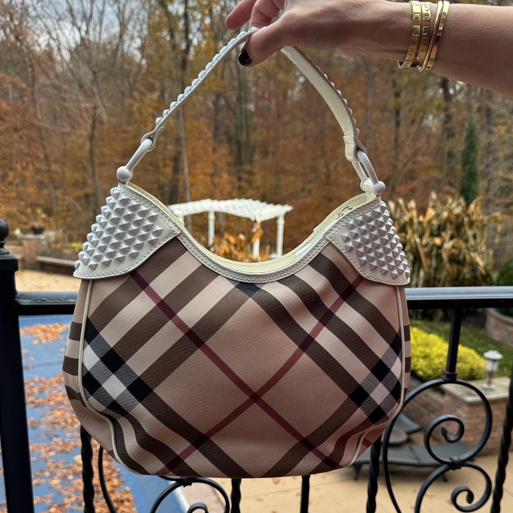 Burberry Vintage House Check Hobo Shoulder handbag Very Good Condition Women’s